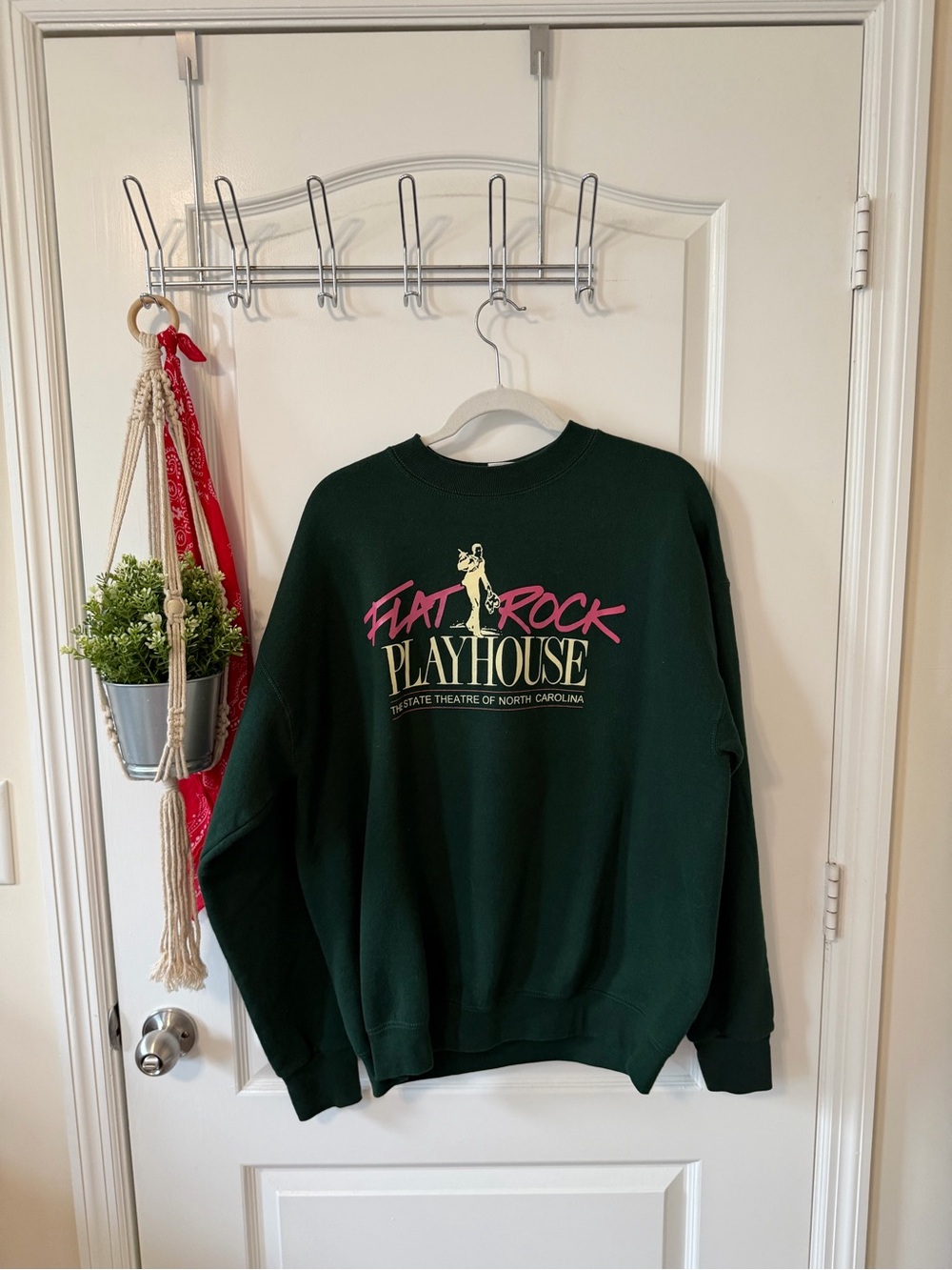 Vintage Green Flat Rock Playhouse Crewneck XL